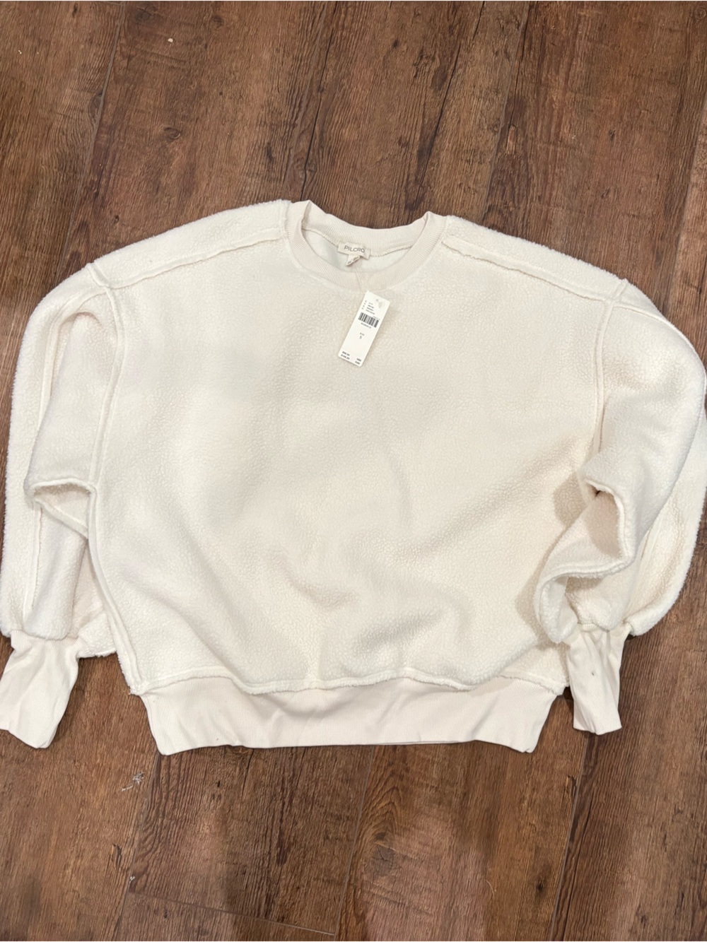 Pilcro Cream Sweatshirt Pullover